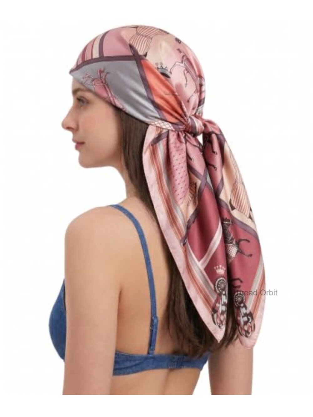 Large Silk Feel Satin Square Scarf Headscarf Hair Wrap Neckerchief